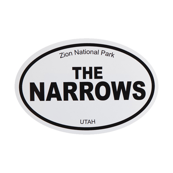 Sticker - Oval B&W - Narrows - 86004-OS - Zion Natl Park Forever Project