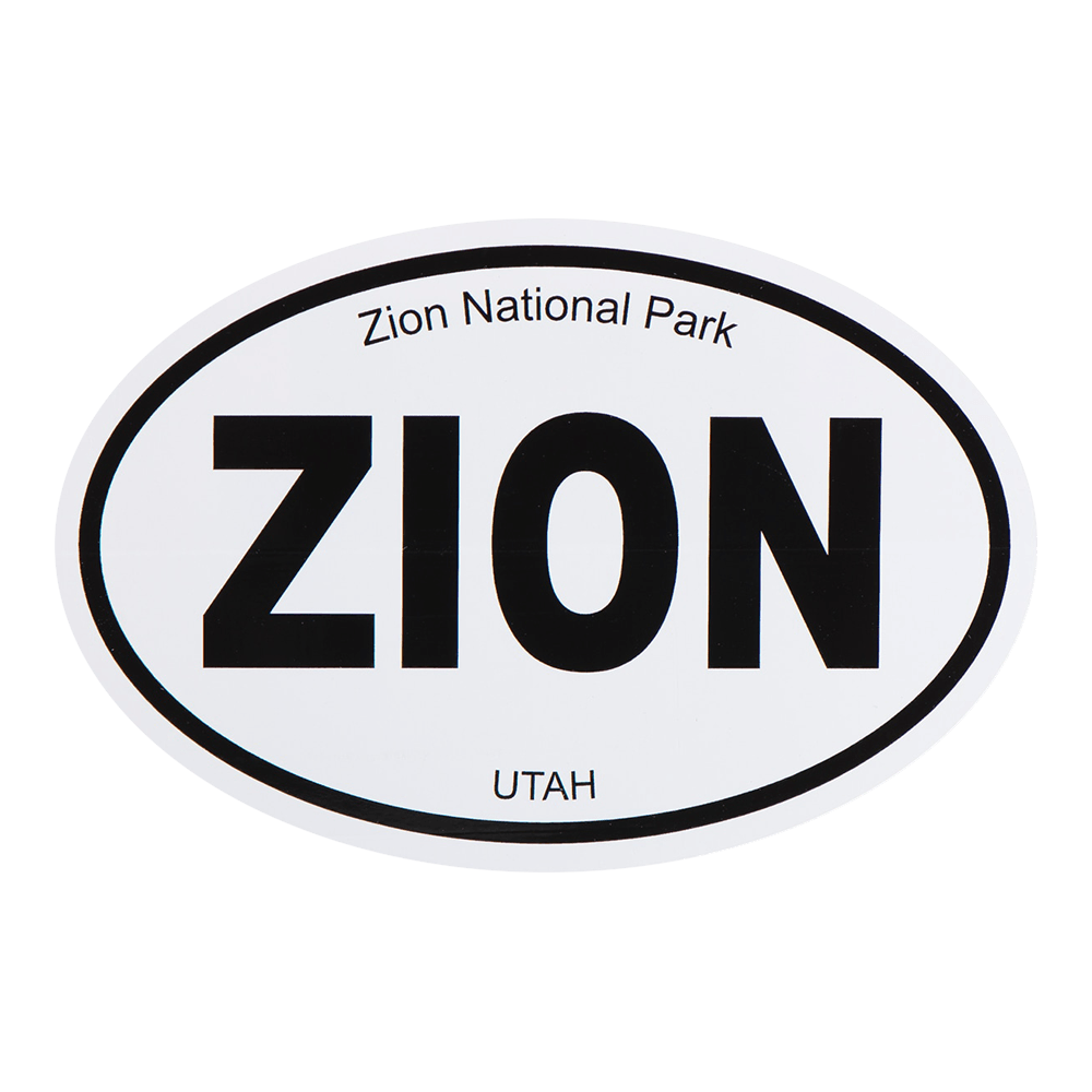 Sticker - Oval B&W - Zion - 78000-OS - Zion Natl Park Forever Project