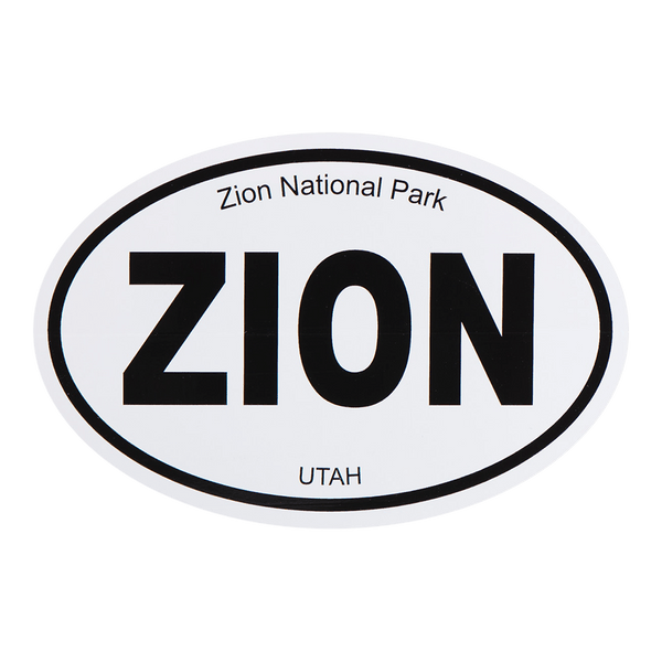 Sticker - Oval B&W - Zion - 78000-OS - Zion Natl Park Forever Project