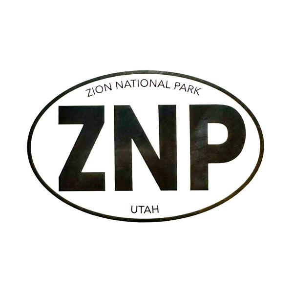 Sticker - Oval B&W - ZNP - 86007-OS - Zion Natl Park Forever Project