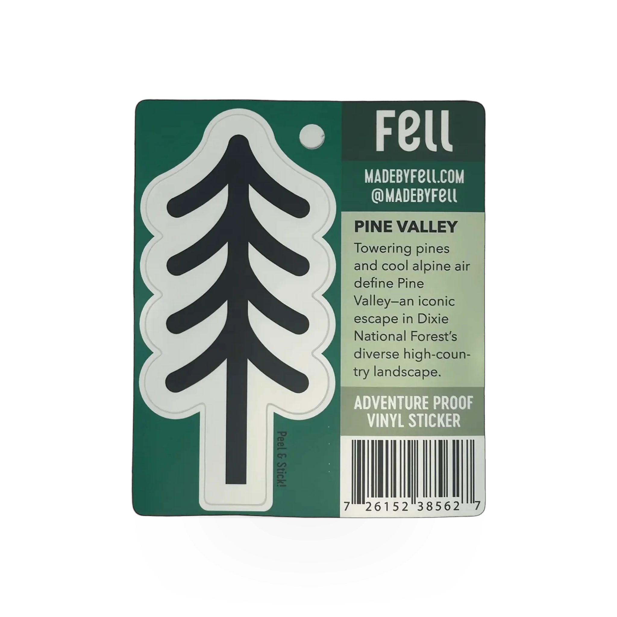 Colorful Pine Valley Fell sticker featuring vibrant mountain scenery, ideal for decorating laptops, notebooks, or water bottles.