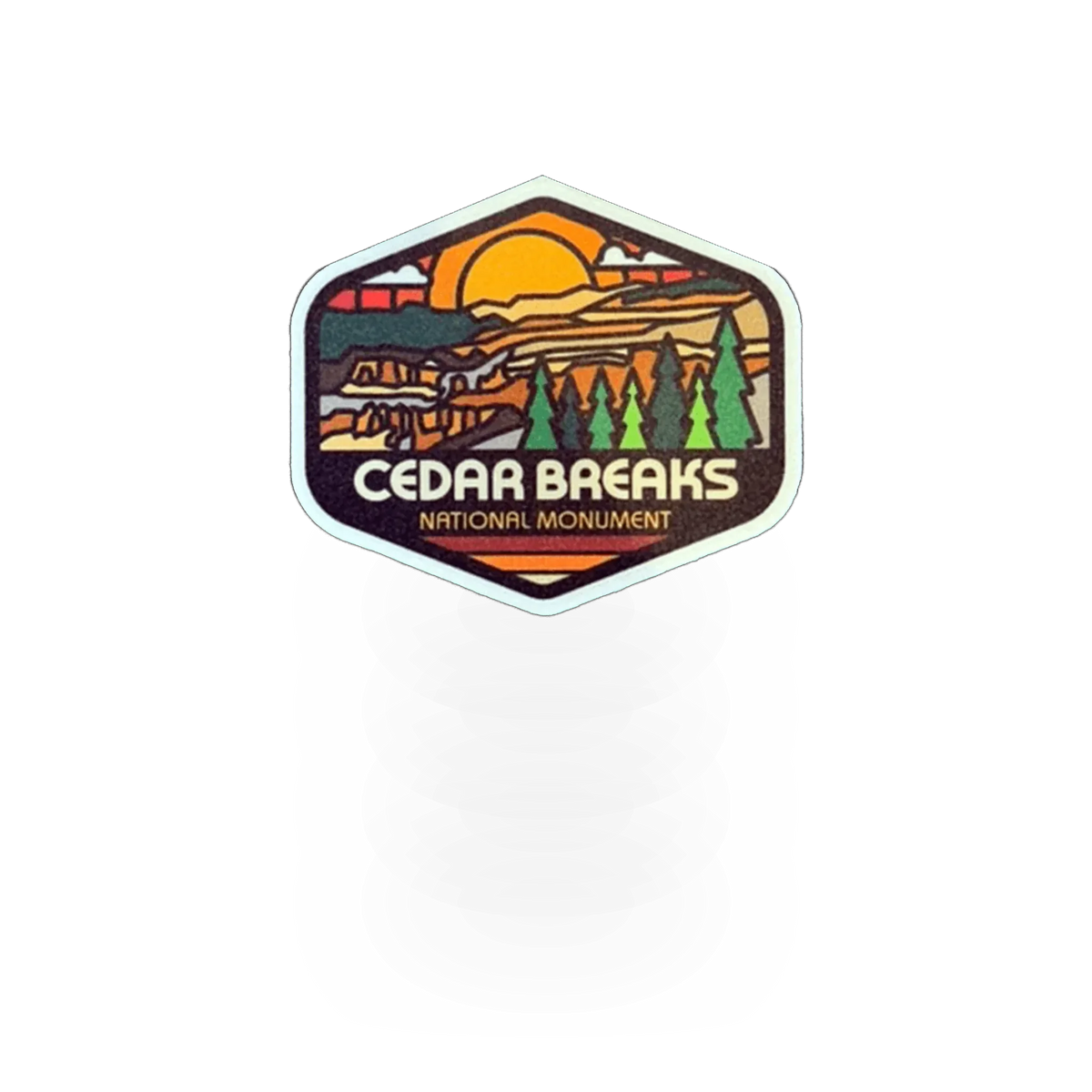 Colorful rainbow badge sticker from Sticker Pack VA, featuring vibrant rainbow design and bold CEBR 17220 branding.