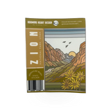 Roaming Heart Zion sticker featuring a colorful heart design on a clear background, perfect for decorating notebooks or laptops.