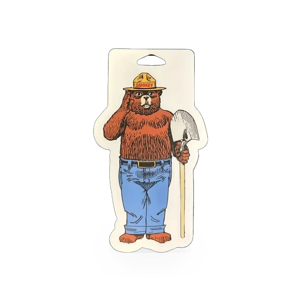Standing Smokey Bear sticker by Impact Photographics, featuring detailed illustration of the iconic forest fire prevention character.