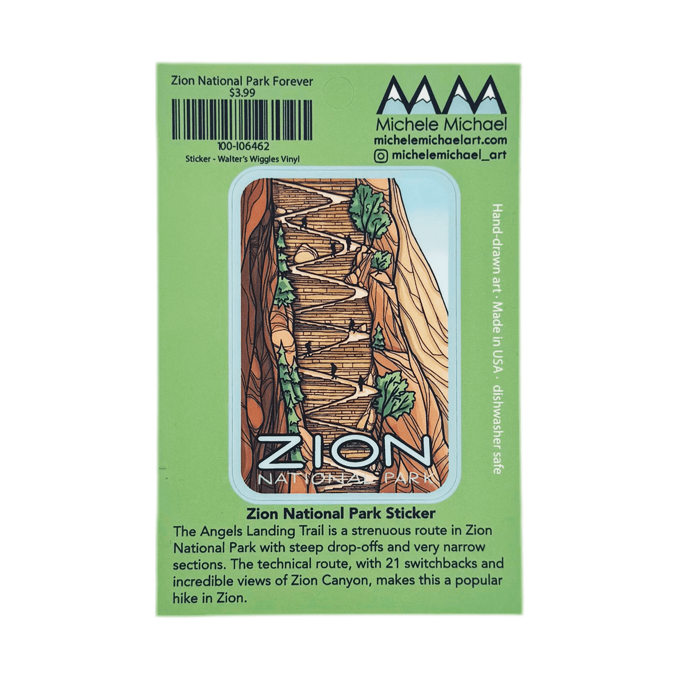 Sticker - Walter's Wiggles Vinyl - Zion Natl Park Forever Project