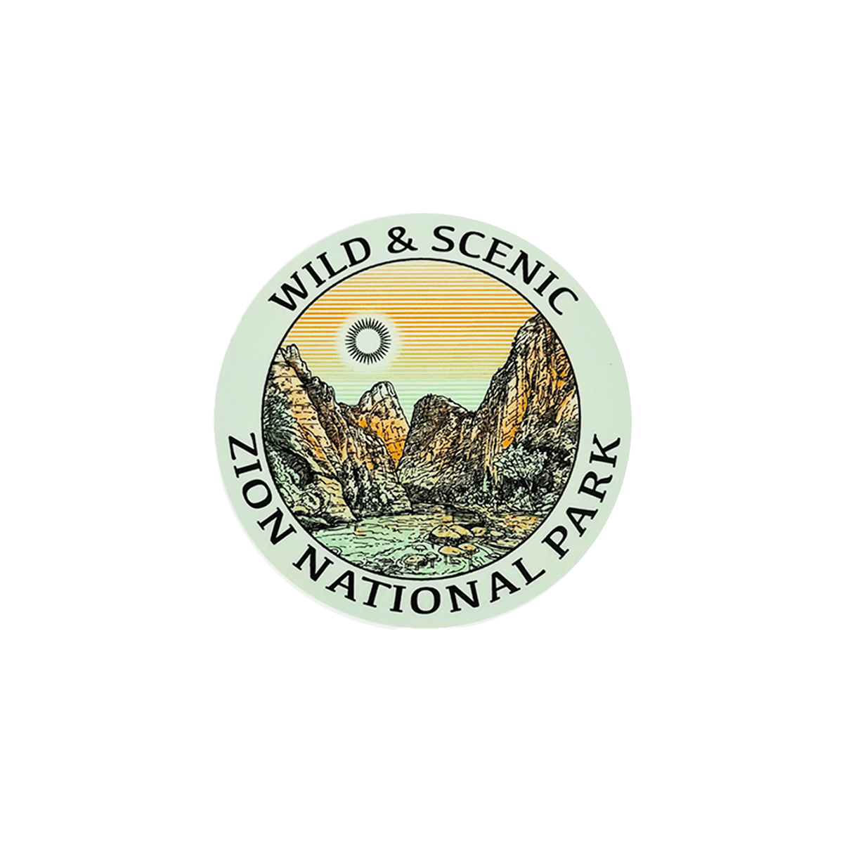 Sticker - Wild & Scenic Green - Zion Natl Park Forever Project