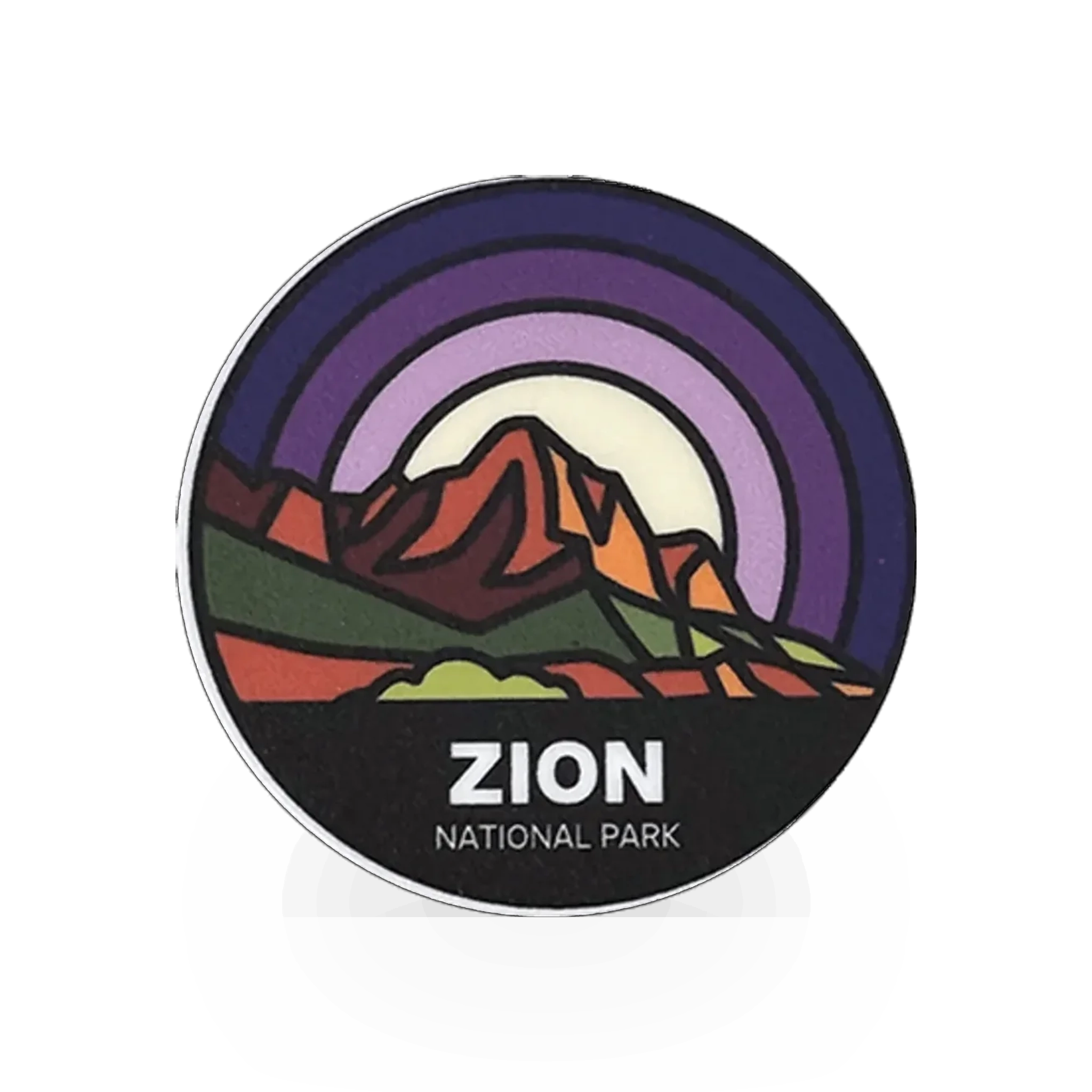 Bold Zion Nature sticker from the Sticker Pack, featuring vibrant natural landscape design on a clear background.