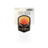 Inspiration Graphics Zion Canyon and Sun sticker featuring a scenic canyon landscape with a bright sun and vibrant colors.