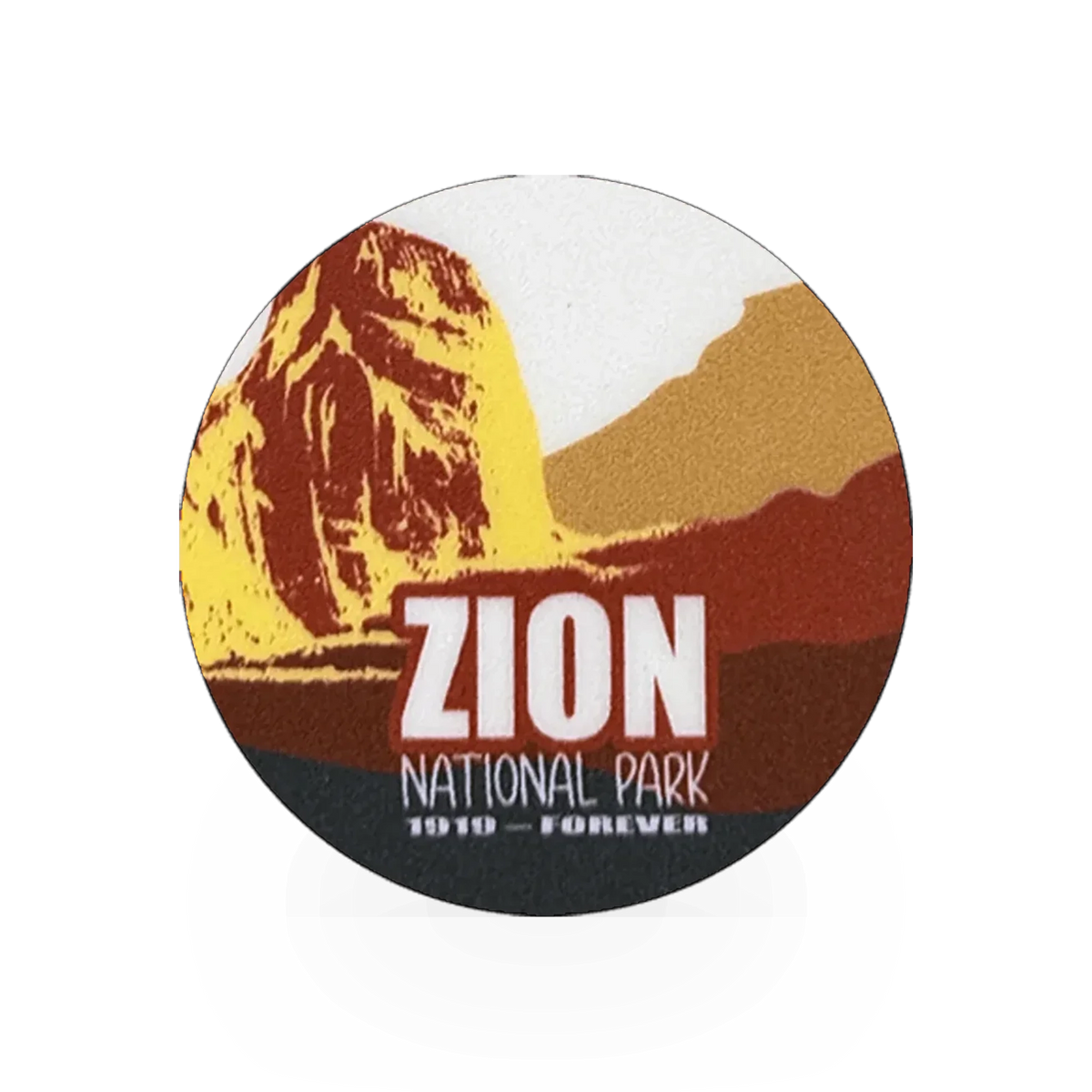 Colorful Zion Circle sticker by Concept 360 featuring vibrant, circular design perfect for decorating notebooks or laptops.