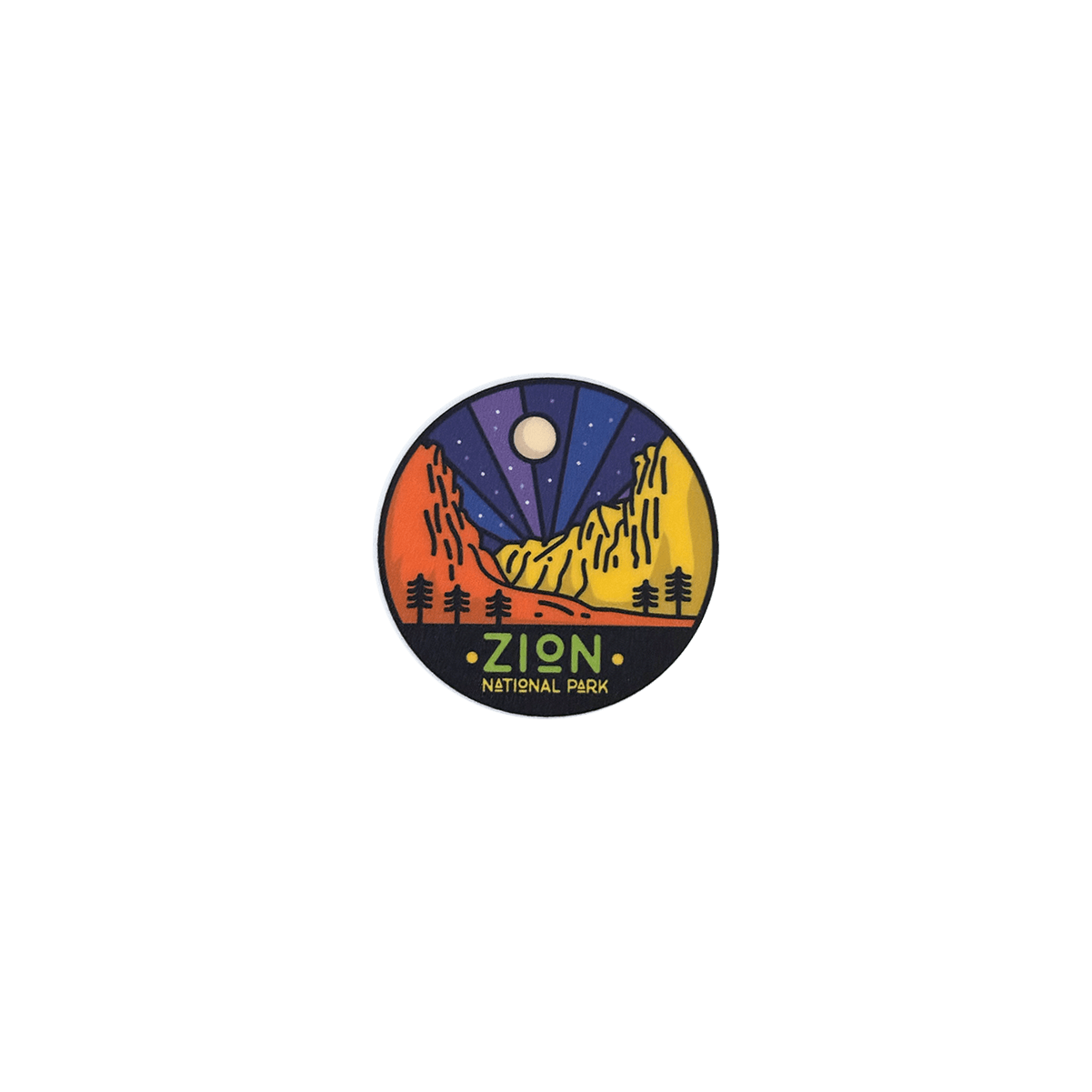 Sticker - Zion Clean Rounded Lines S08285 - Zion Natl Park Forever Project