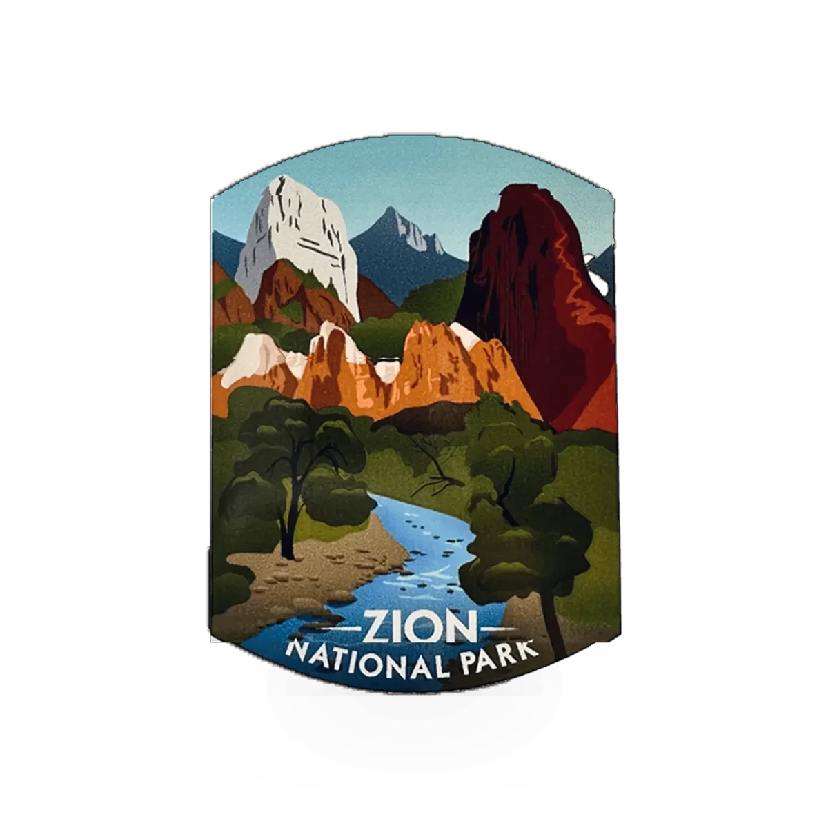 My Travel Stickers Zion Composite VA sticker featuring vibrant Zion National Park landscape design