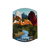 My Travel Stickers Zion Composite VA sticker featuring vibrant Zion National Park landscape design