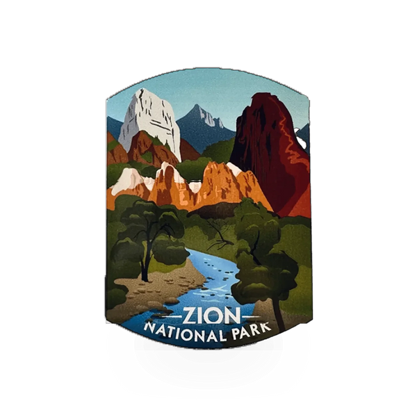 My Travel Stickers Zion Composite VA sticker featuring vibrant Zion National Park landscape design
