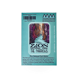 Vinyl sticker featuring Zion Narrows landscape design by Michele Michael Art, showcasing vibrant colors and detailed nature scene.