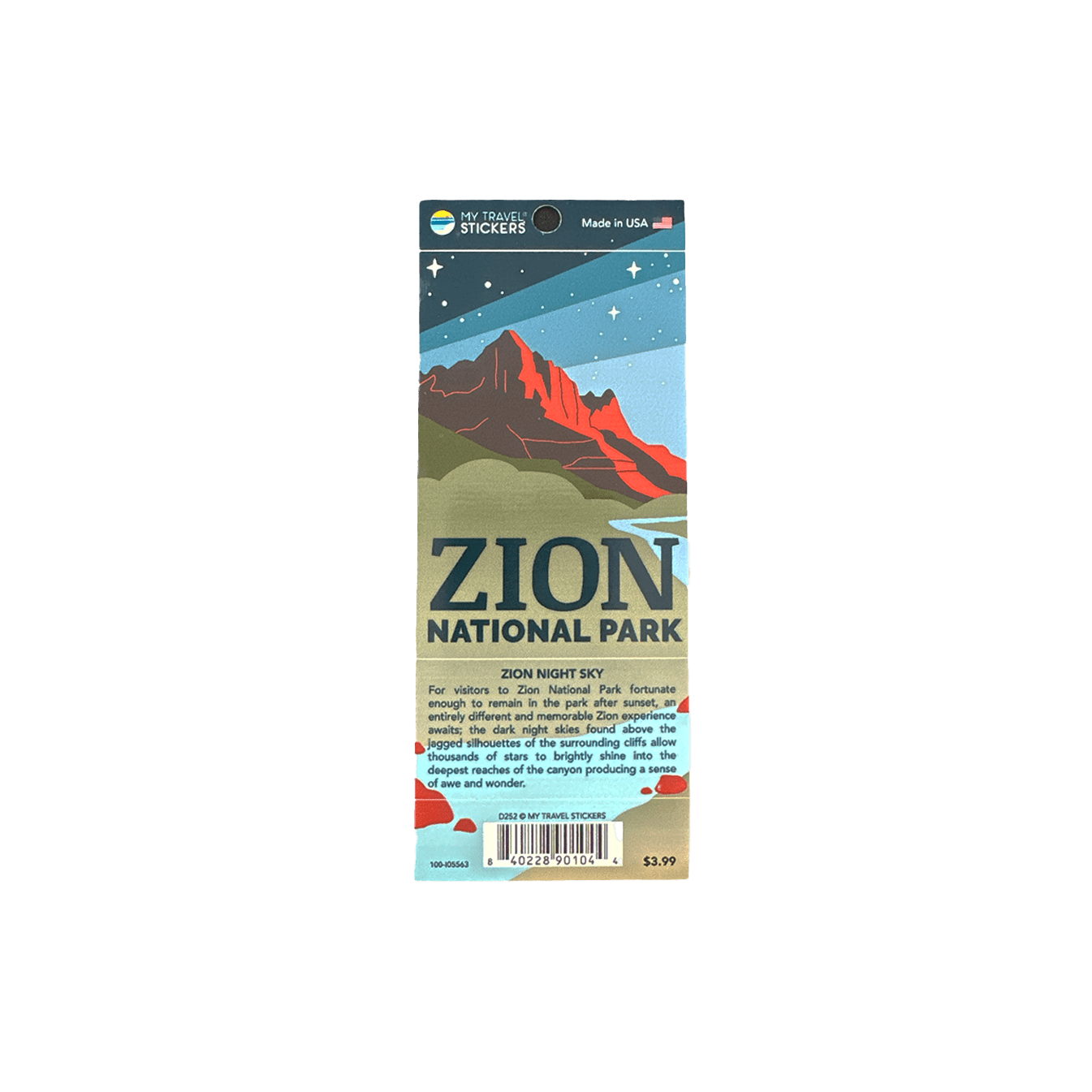 Sticker - Zion Natl Park Dark Sky - Zion Natl Park Forever Project