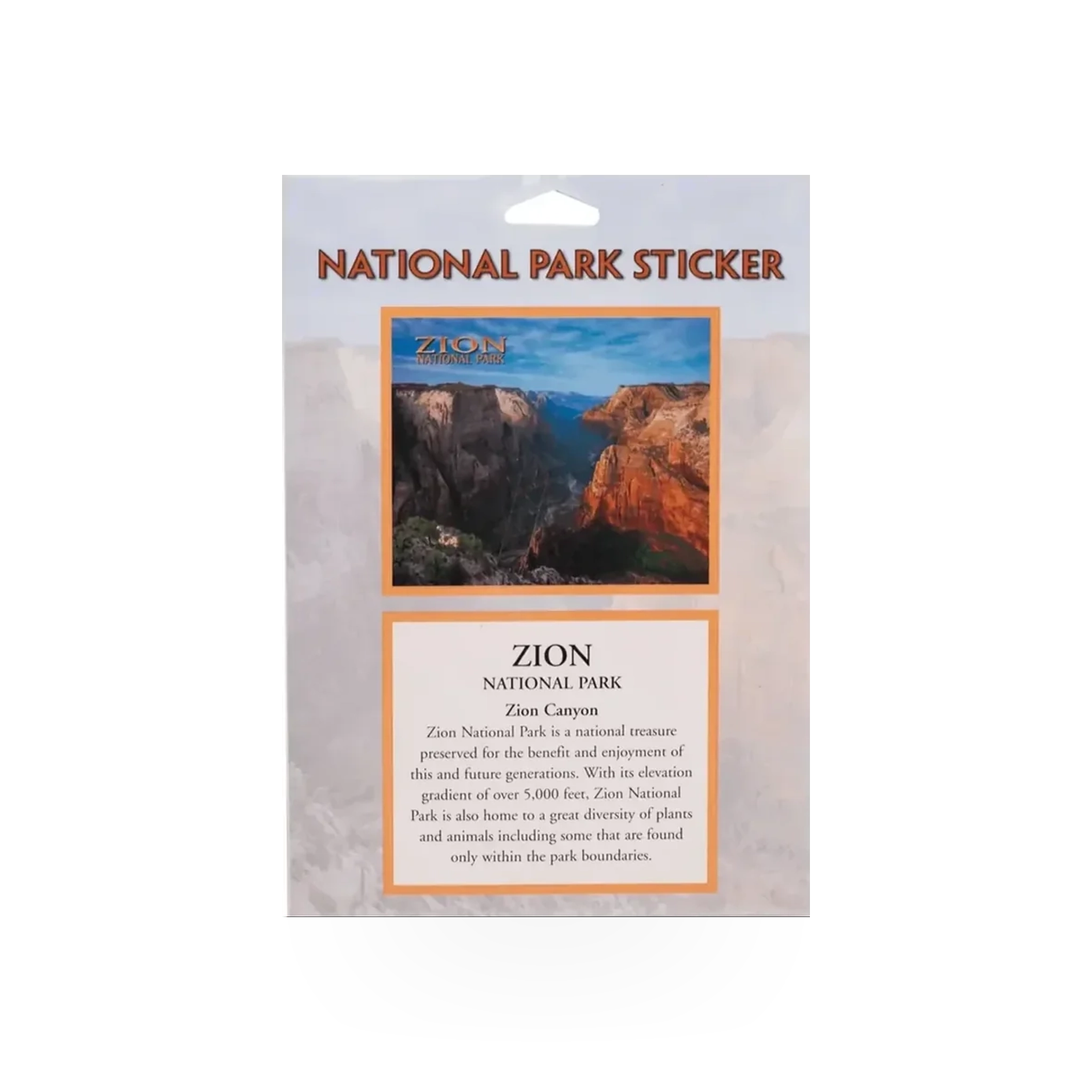 Impact Photographics Zion Overlook Passport sticker featuring scenic Zion National Park overlook design on durable adhesive label.