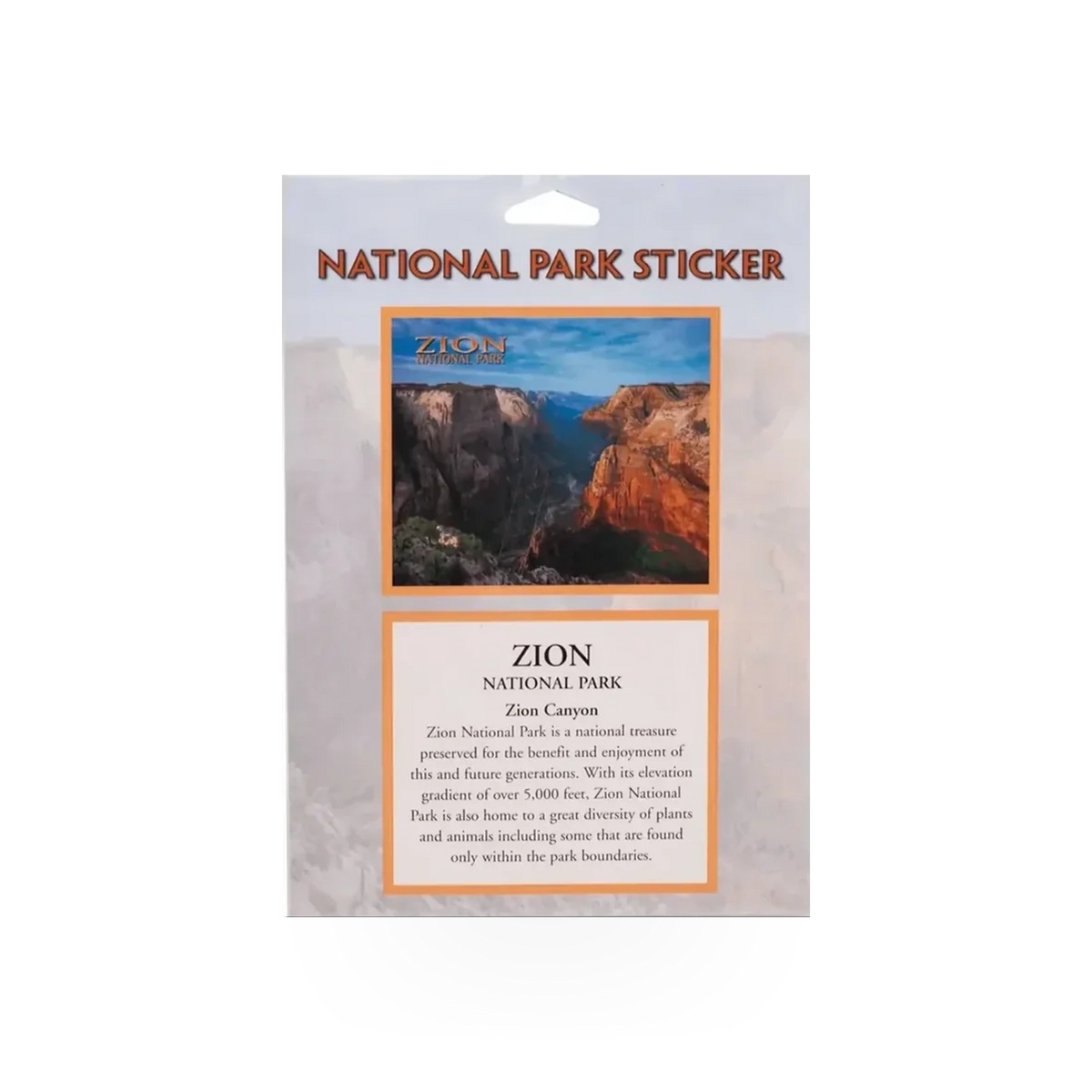 Impact Photographics Zion Overlook Passport sticker featuring scenic Zion National Park overlook design on durable adhesive label.