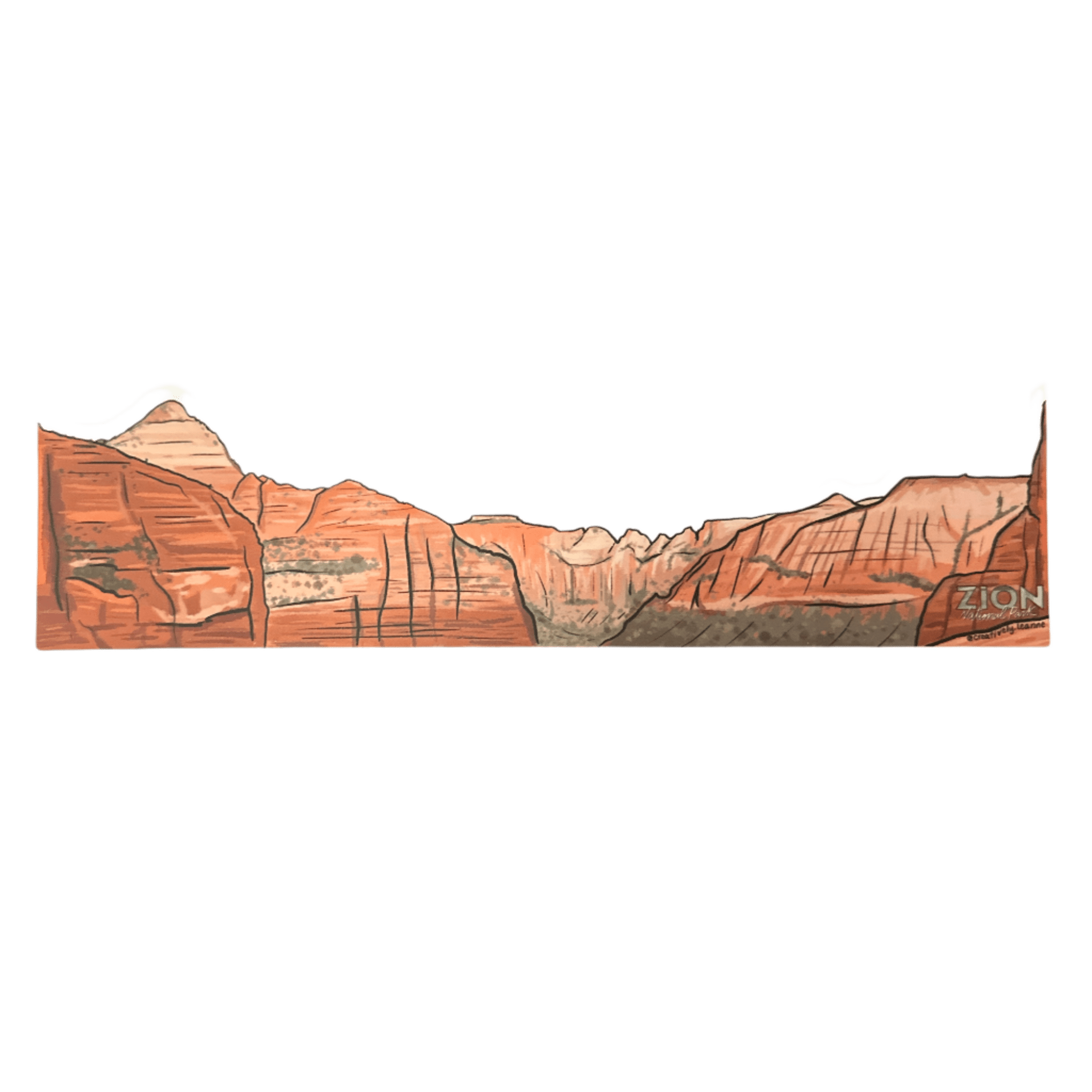 Sticker - Zion Overlook Wrap - Zion Natl Park Forever Project