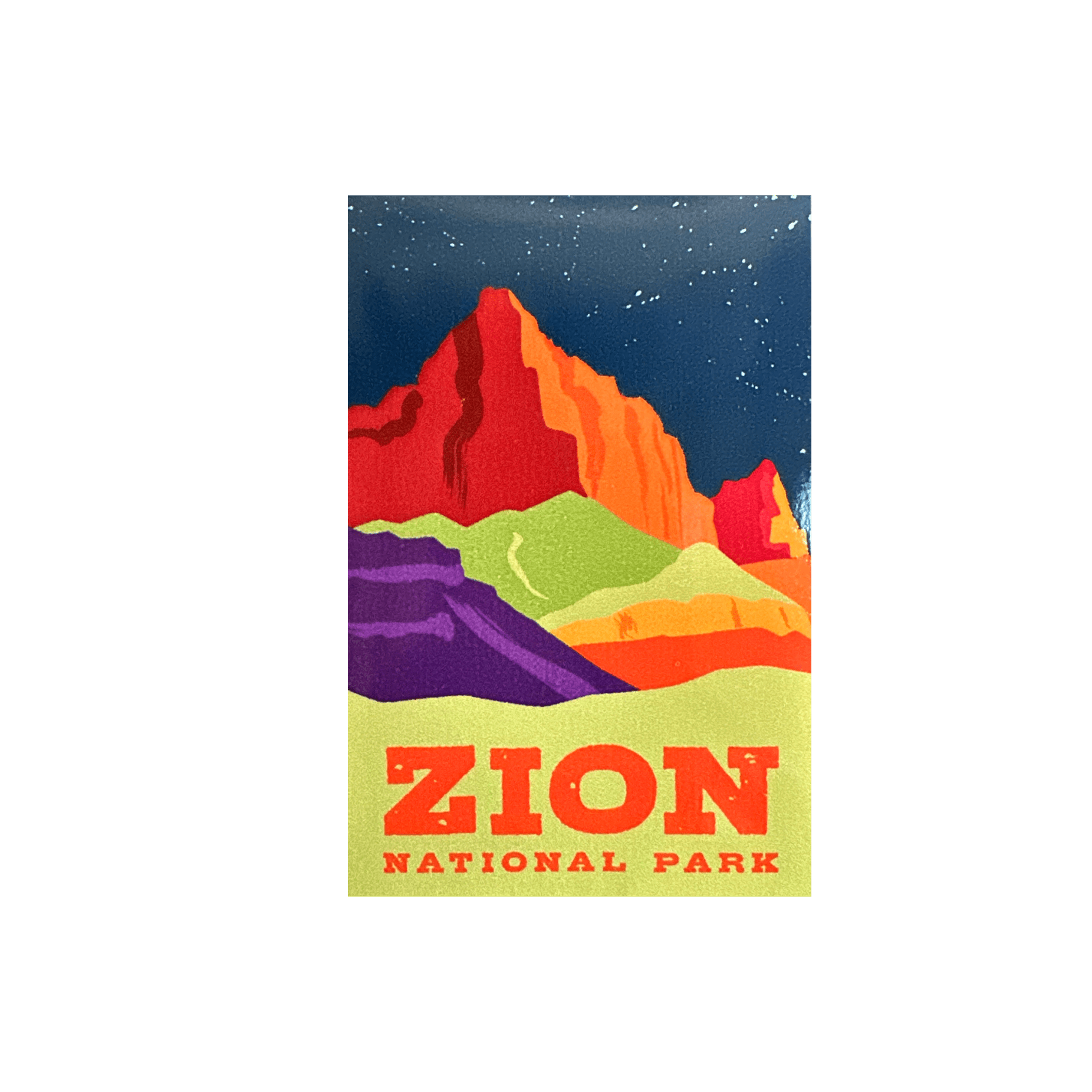 Sticker - Zion Watchman Neon - Zion Natl Park Forever Project