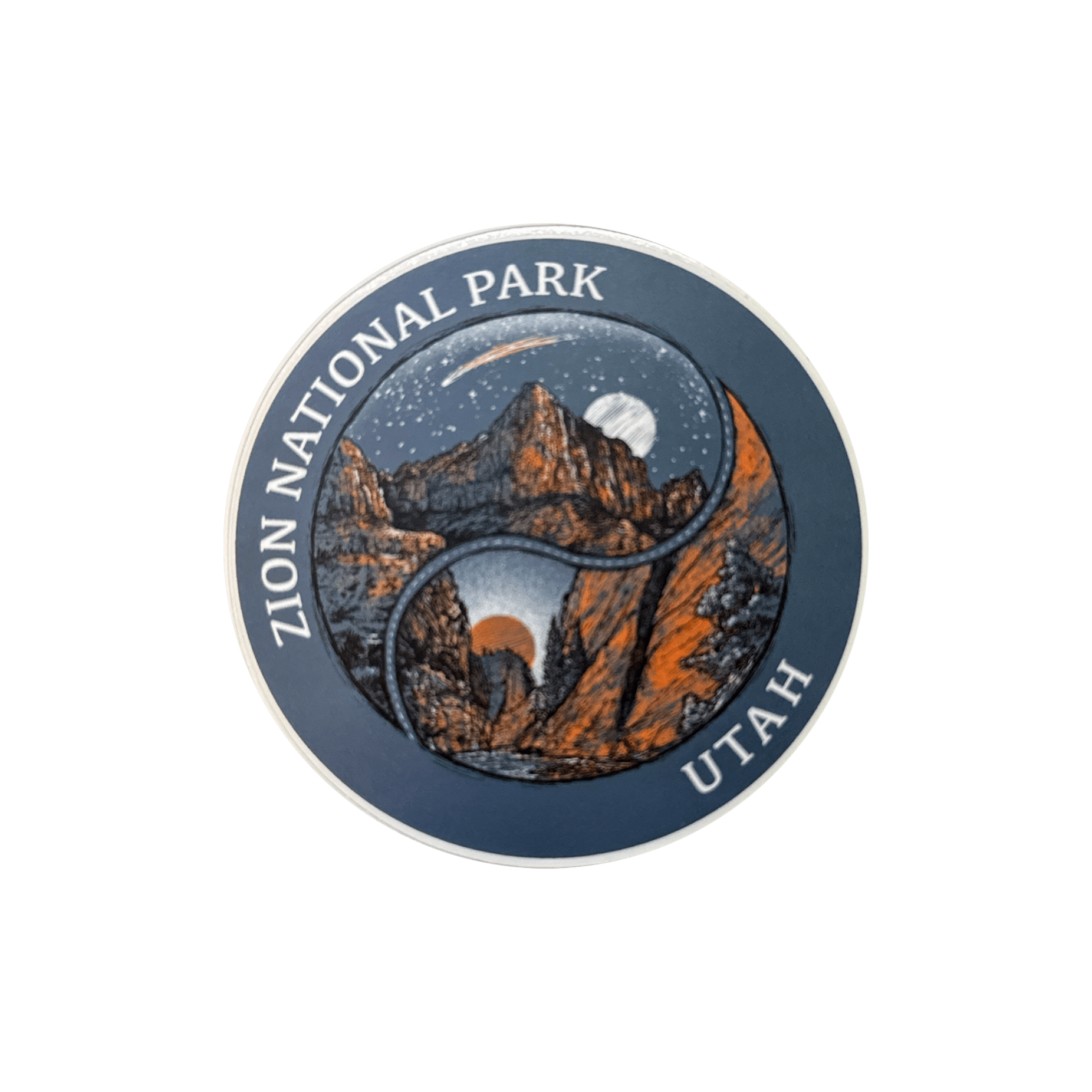Sticker - Zion Yin & Yang - Zion Natl Park Forever Project