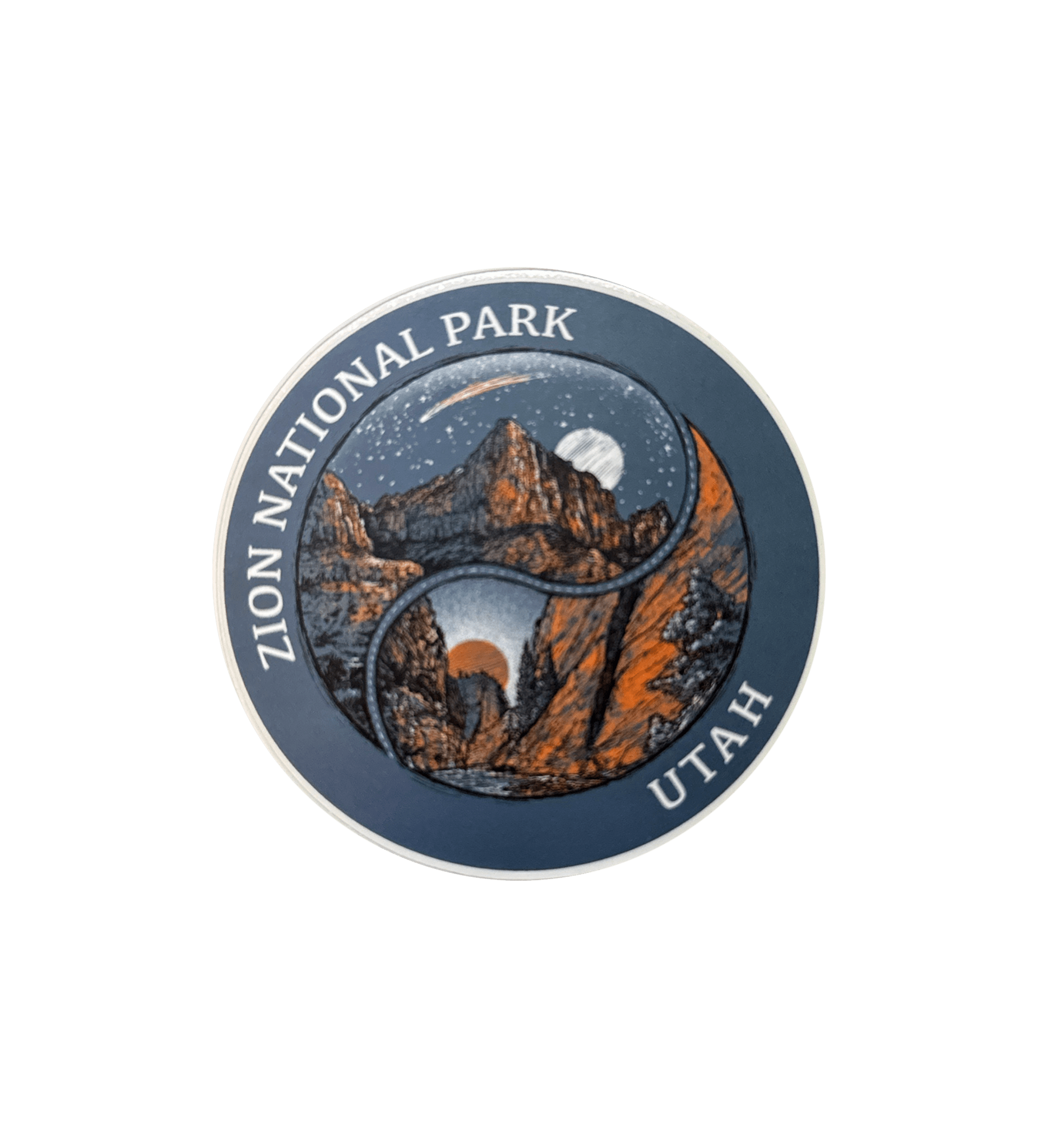 Sticker - Zion Yin & Yang - Zion Natl Park Forever Project