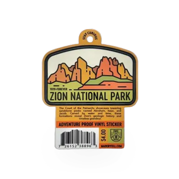 Fell Court of the Patriarchs Fell sticker featuring detailed artwork of the iconic landmark on a durable vinyl surface.