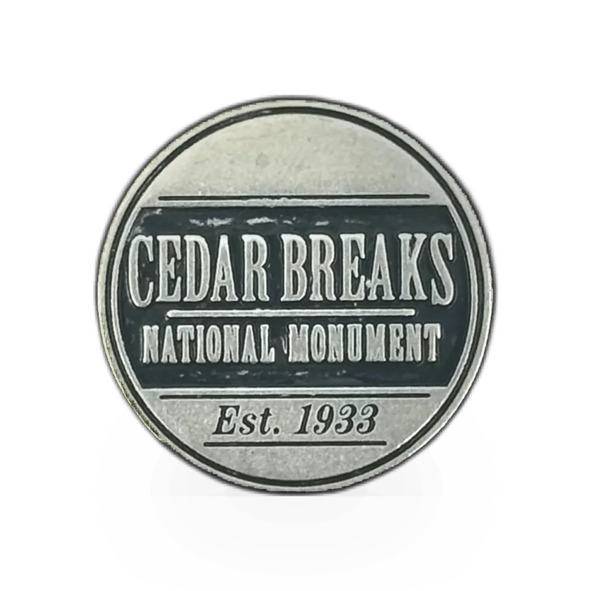 Impact Photographics Cedar Breaks themed token, featuring detailed design of the Cedar Breaks landscape.