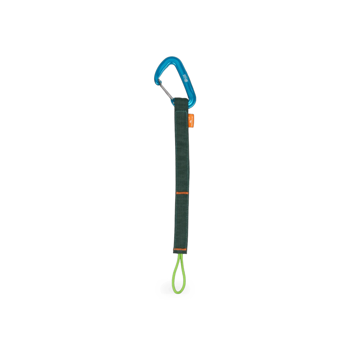 Green Trail Tether Clip safety tool from Stahr Outfitters, designed for secure attachment and trail safety.
