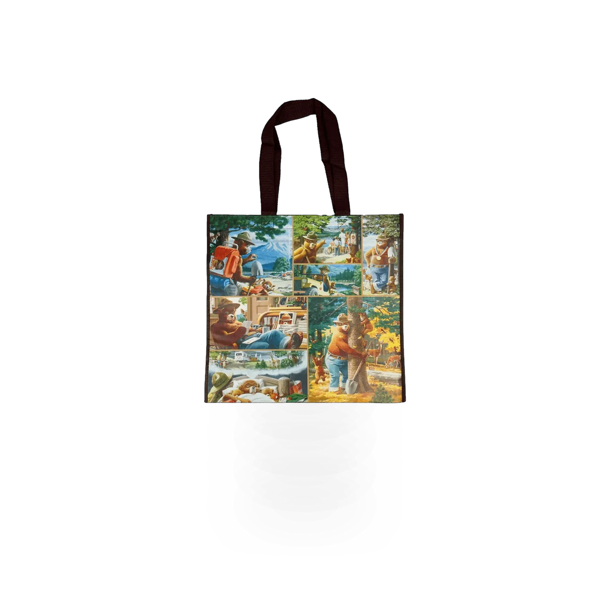 Impact Photographics Smokey Recycle Tote Bag with eco-friendly design featuring reusable material and sturdy handles.