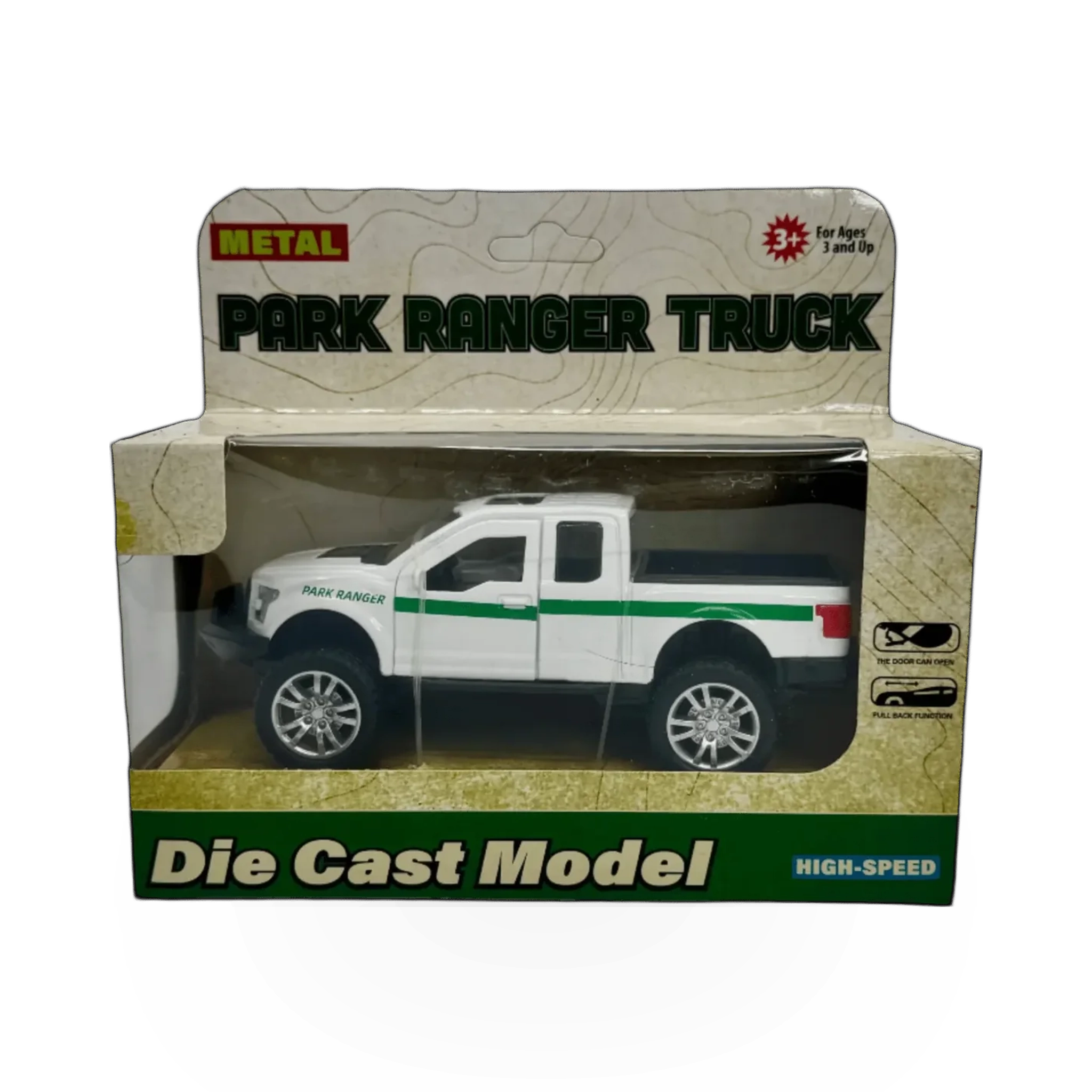 Impact Photographics toy ranger truck model 92160-TDCM, detailed miniature vehicle with vibrant colors and realistic features.