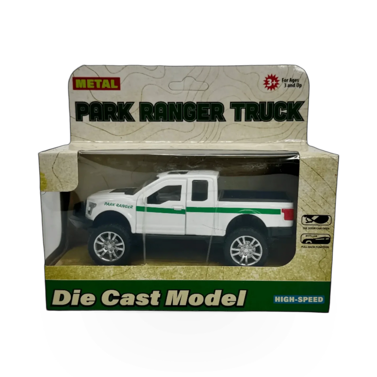 Impact Photographics toy ranger truck model 92160-TDCM, detailed miniature vehicle with vibrant colors and realistic features.