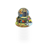 Impact Photographics Smokey Resin Snow Globe toy, 60mm size, featuring a detailed snow scene inside a smoky resin globe.