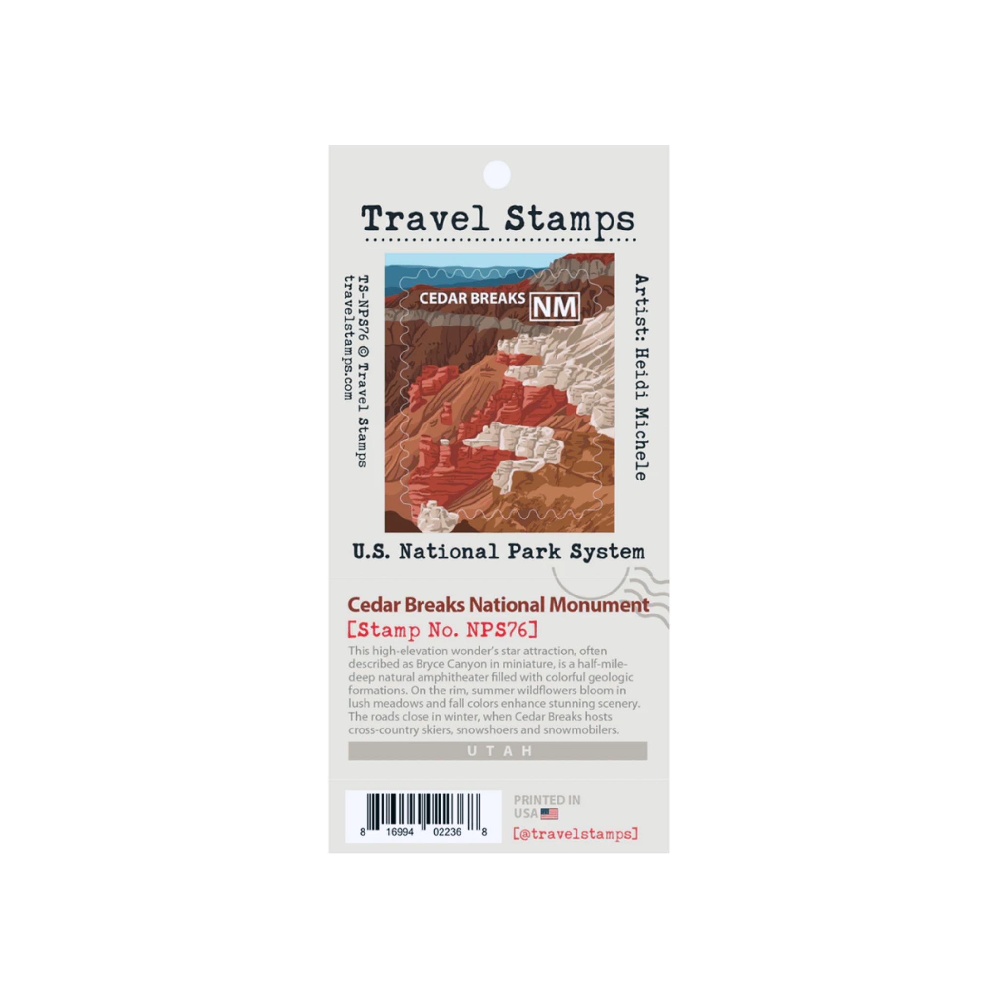 Travel Stamp - CEBR Natl Monument - Zion Natl Park Forever Project