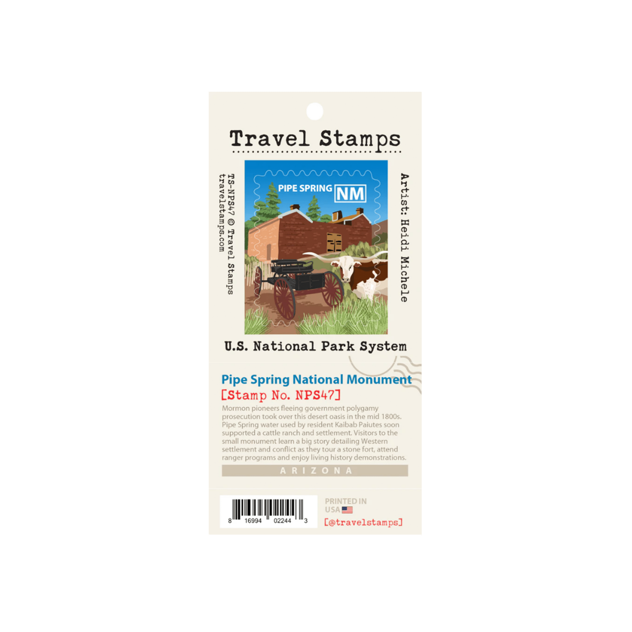 Travel Stamp - PISP Natl Monument - Zion Natl Park Forever Project