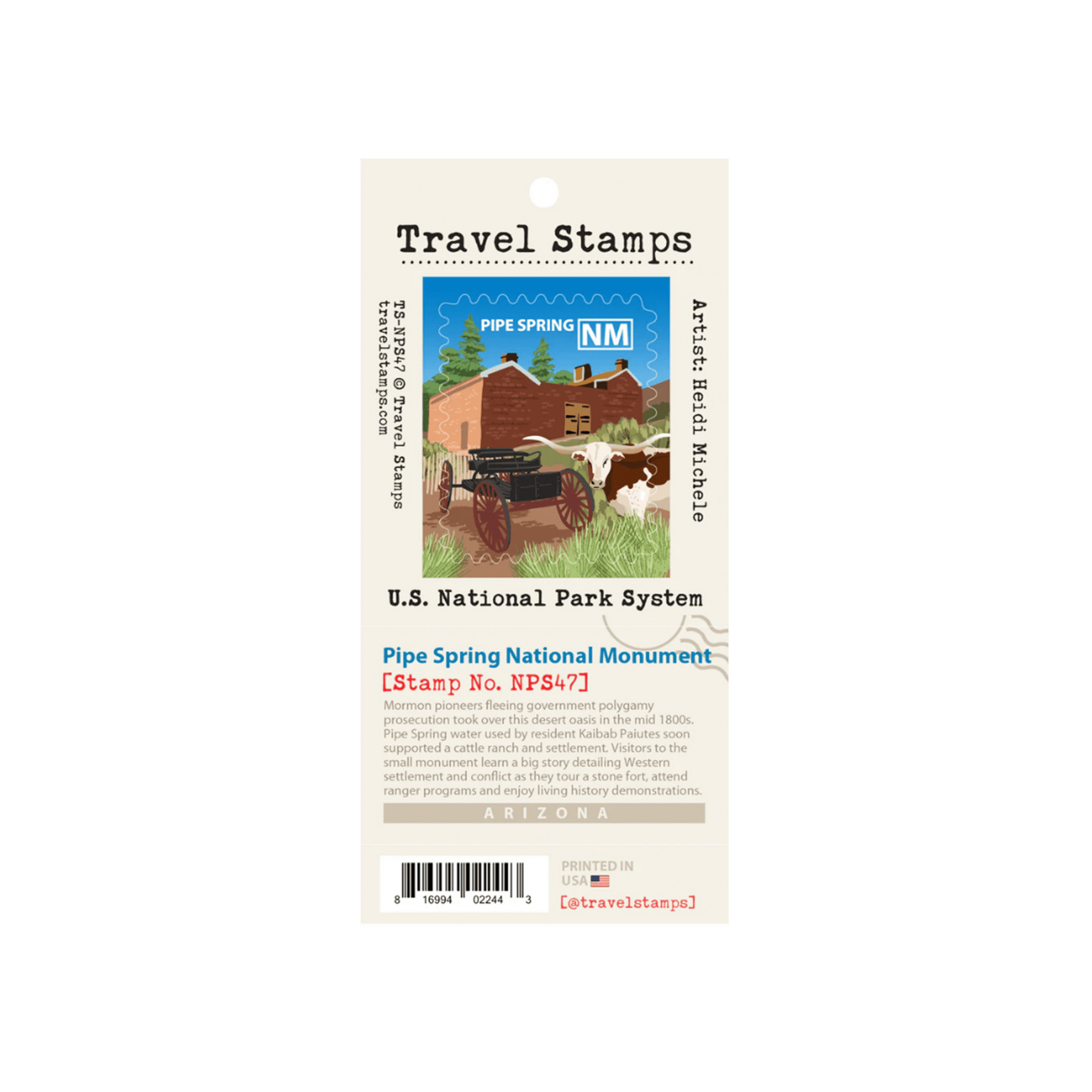 Travel Stamp - PISP Natl Monument - Zion Natl Park Forever Project