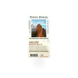 Travel Stamp Zion Angels Landing VA by Travel Stamps featuring a detailed design of Angels Landing in Zion National Park.