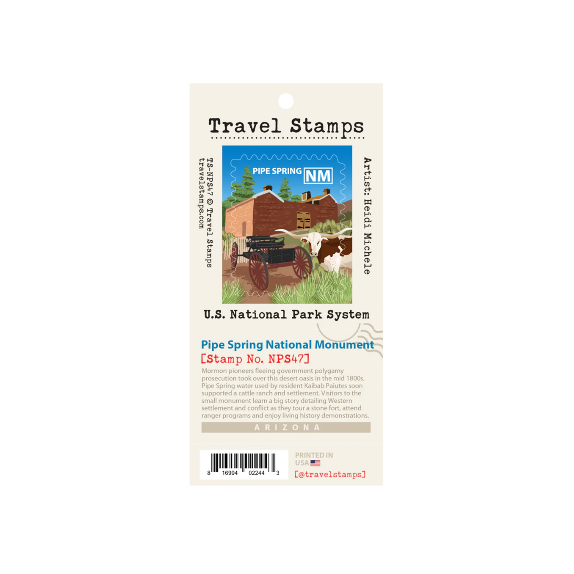 Travel Stamp - PISP Natl Monument - Zion Natl Park Forever Project