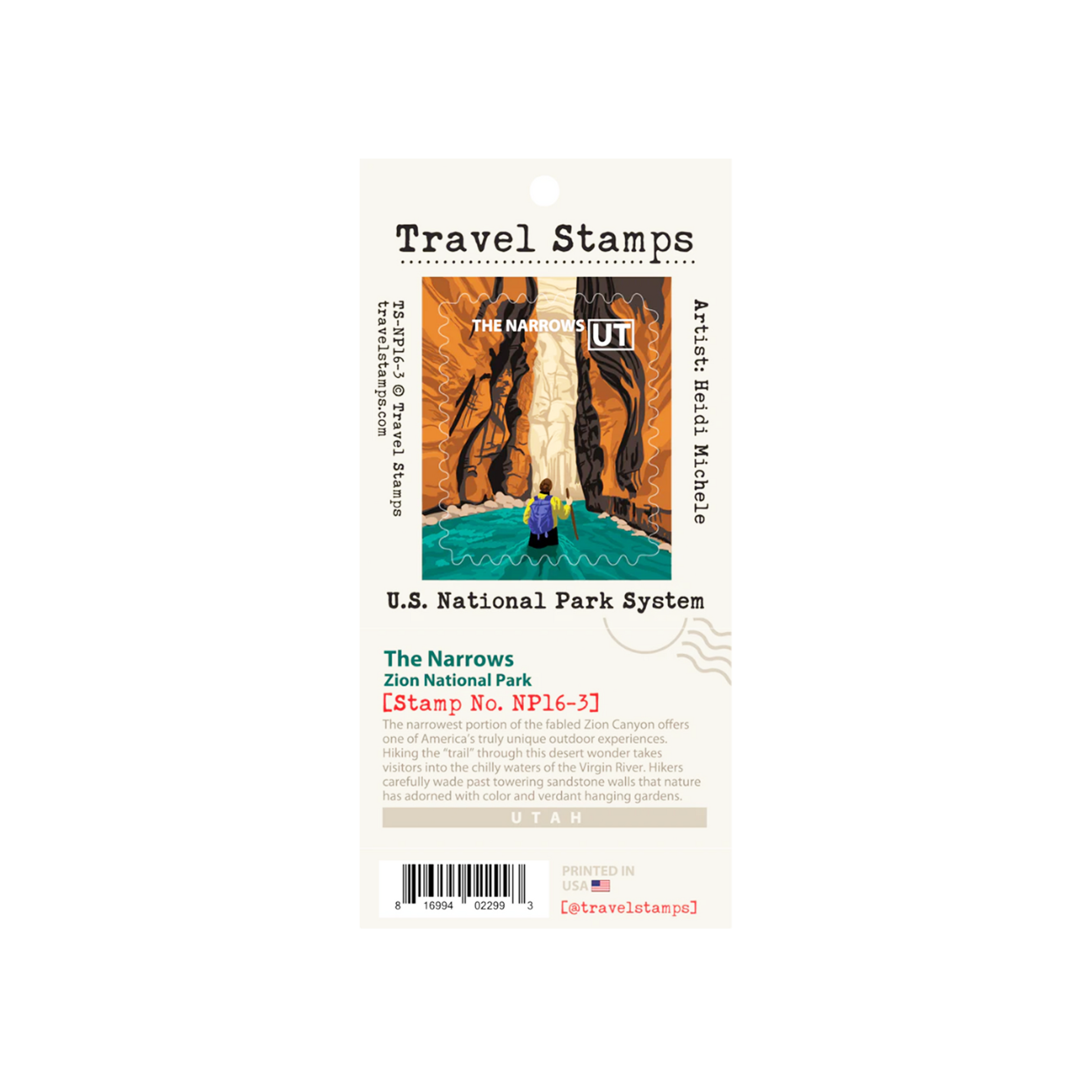 Travel Stamp Zion - The Narrows - Zion Natl Park Forever Project