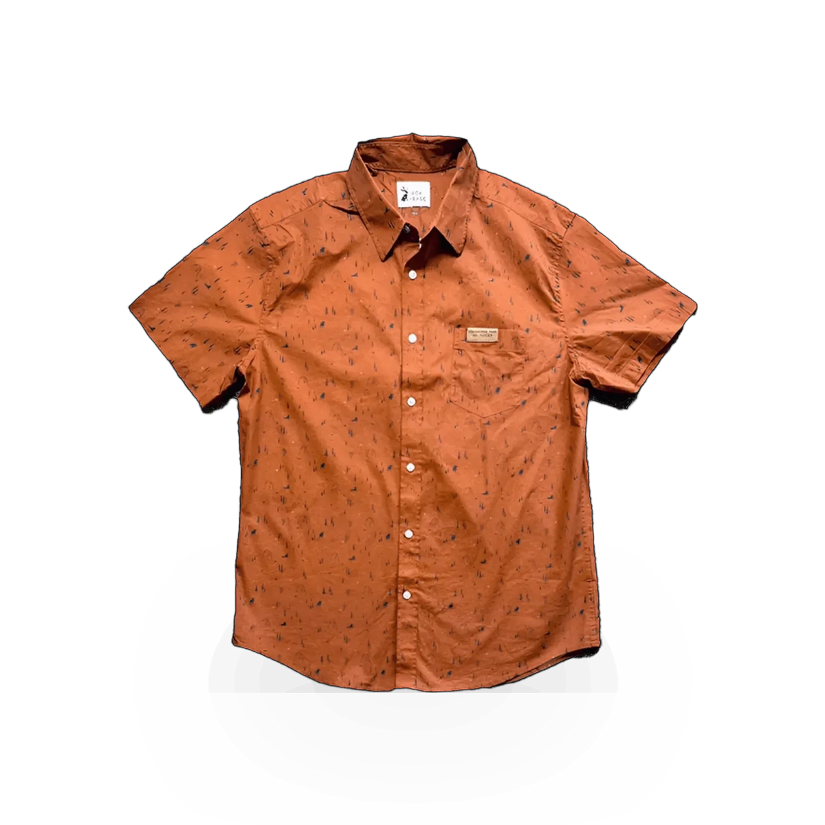 Brown CAMP THEME T-shirt by JACK & SAGE featuring a casual fit and graphic design, ideal for outdoor enthusiasts.