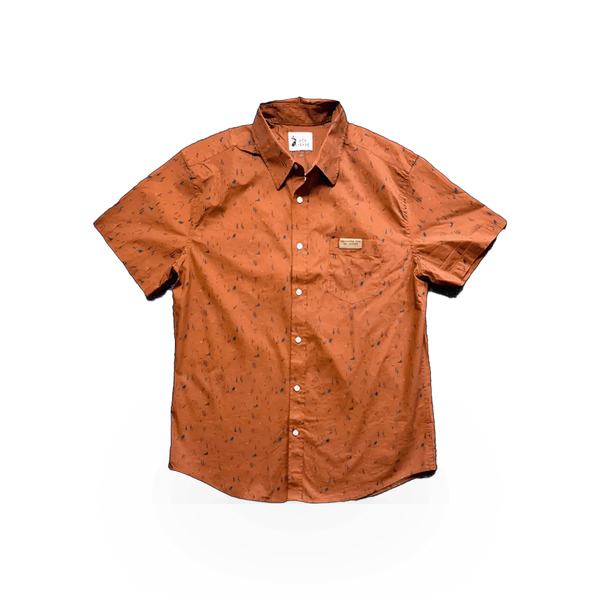 Brown CAMP THEME T-shirt by JACK & SAGE featuring a casual fit and graphic design, ideal for outdoor enthusiasts.