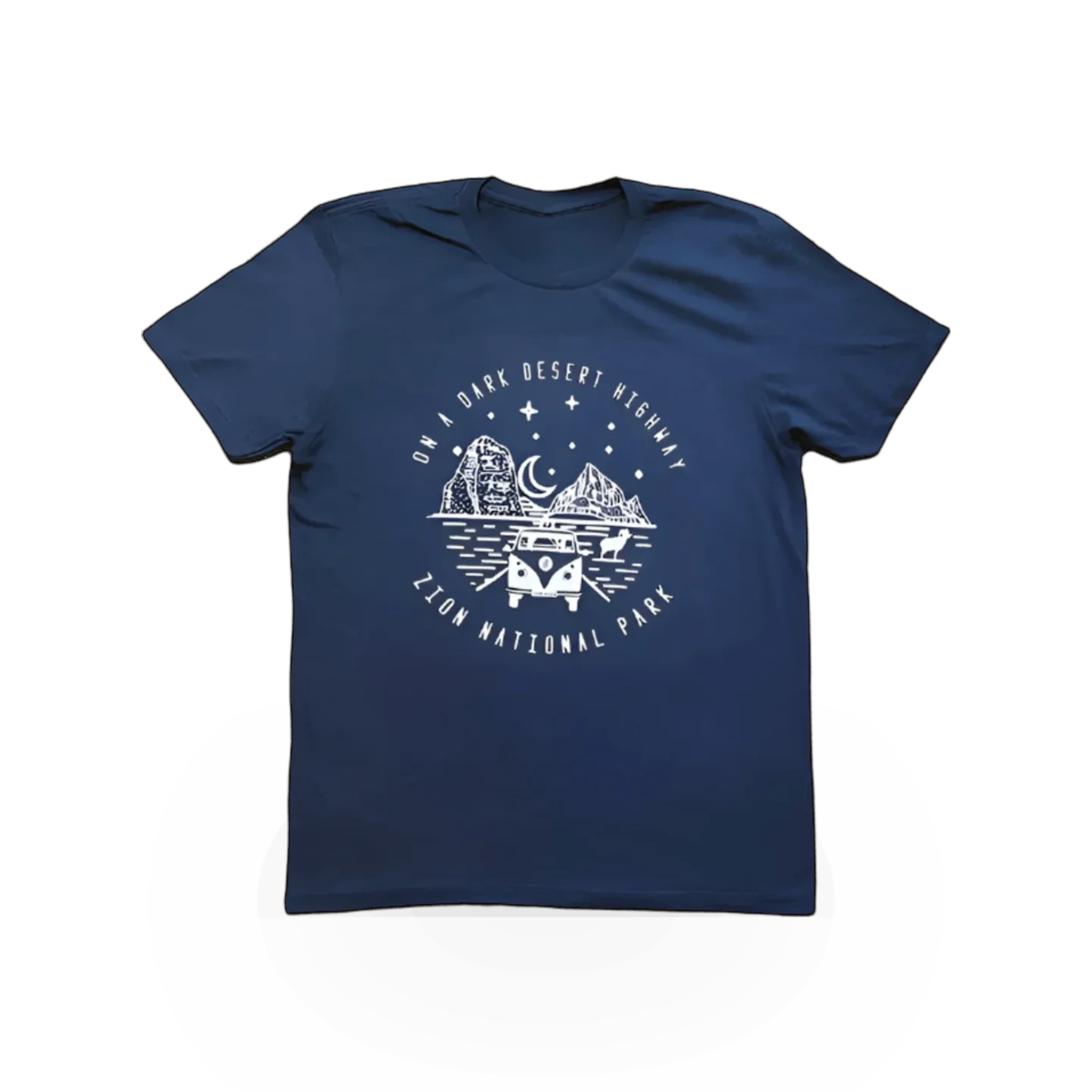 Dark Desert Hwy themed T-shirt by Inspiration Graphics featuring a desert landscape design on a casual shirt.