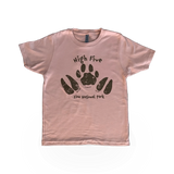 Yellow T-shirt featuring a high five graphic from Zion, designed for youth by American Backcountry.