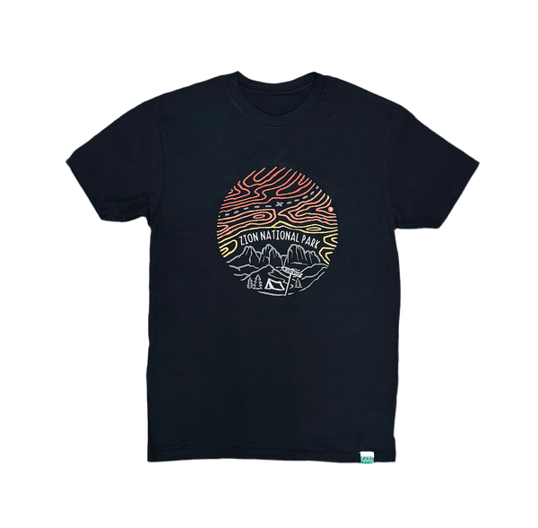 Tshirt - Into The Wild Black - Zion Natl Park Forever Project