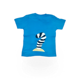 Black T-shirt featuring a detailed ringtail cat illustration from RMR Designs, casual theme design, front view.