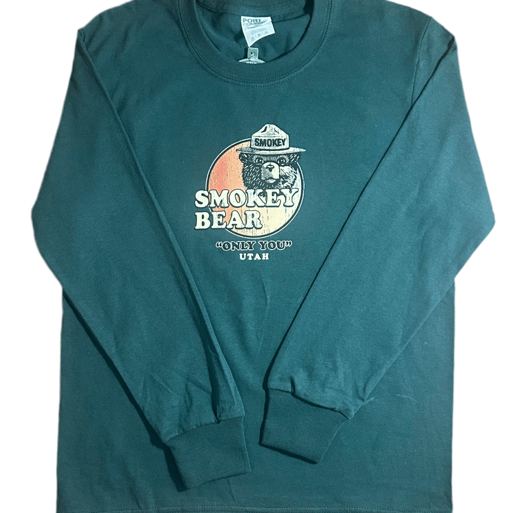 Tshirt - Smokey Bear Cut Out Circle LS YTH - Zion Natl Park Forever Project