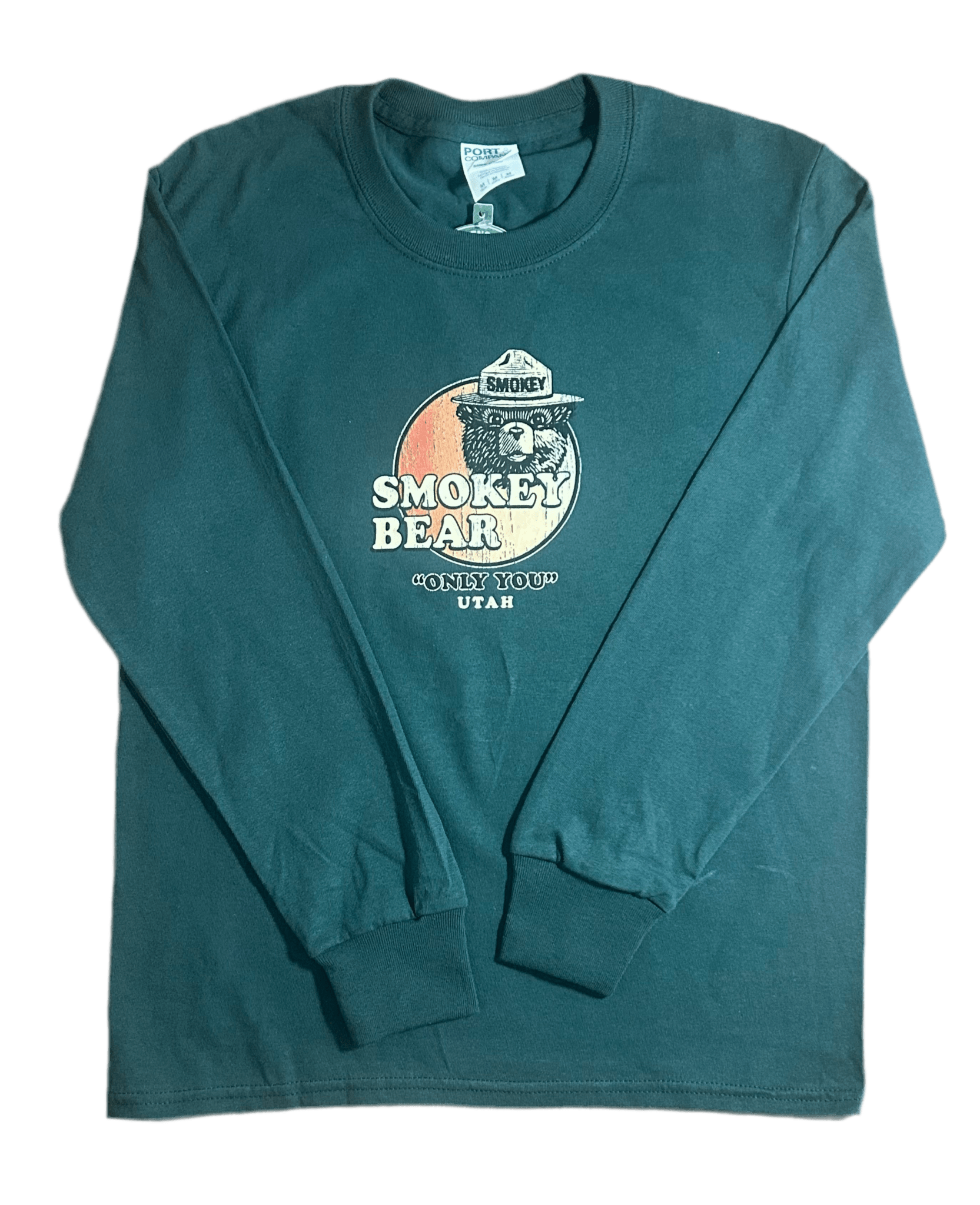 Tshirt - Smokey Bear Cut Out Circle LS YTH - Zion Natl Park Forever Project