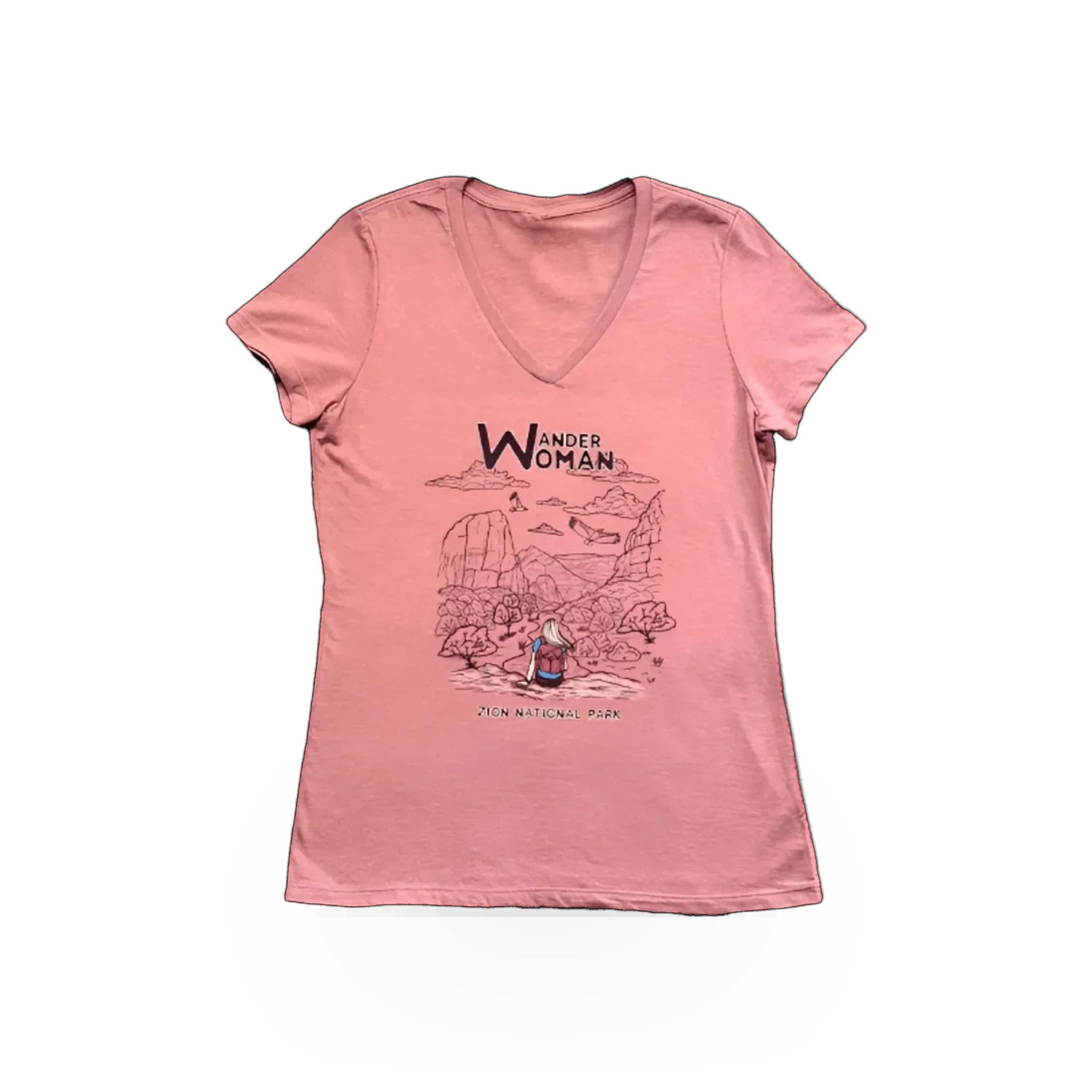 Wander Woman Zion themed T-shirt by Inspiration Graphics featuring a nature-inspired design on a casual cotton shirt.