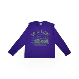 RMR Designs youth T-shirt with "Go Outside" theme, featuring outdoor adventure graphic on casual cotton tee.