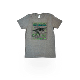 Black Concept 360 Yth Phytosaur themed T-shirt featuring a detailed prehistoric reptile design.