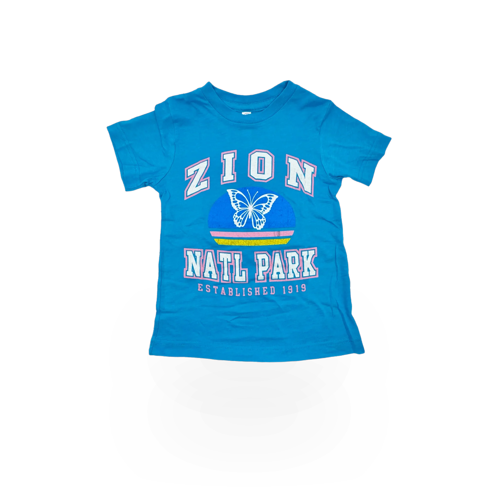 RMR Designs vintage athletic T-shirt featuring a butterfly theme with retro-inspired graphic on soft fabric.